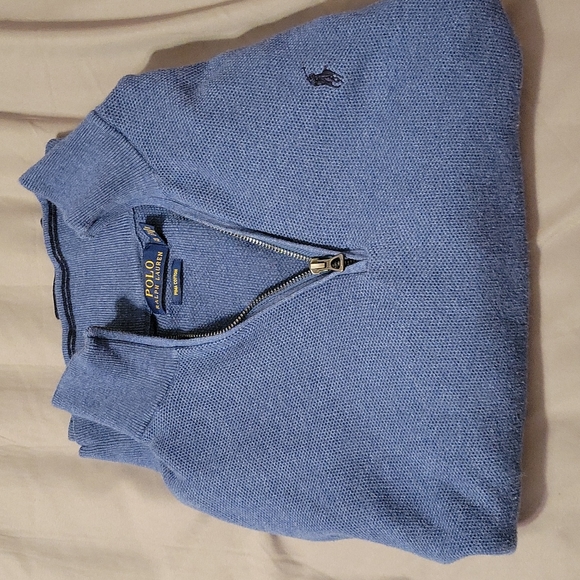 Polo Ralph Lauren Other - Polo Ralph Lauren Pima Cotton XLarge Blue Quarter Zip Sweater